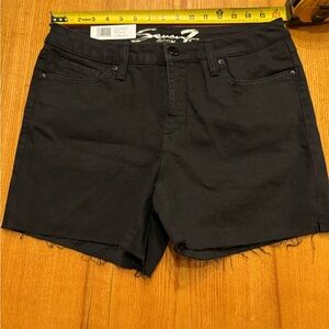 Seven7 Black Denim Cutoff Shorts